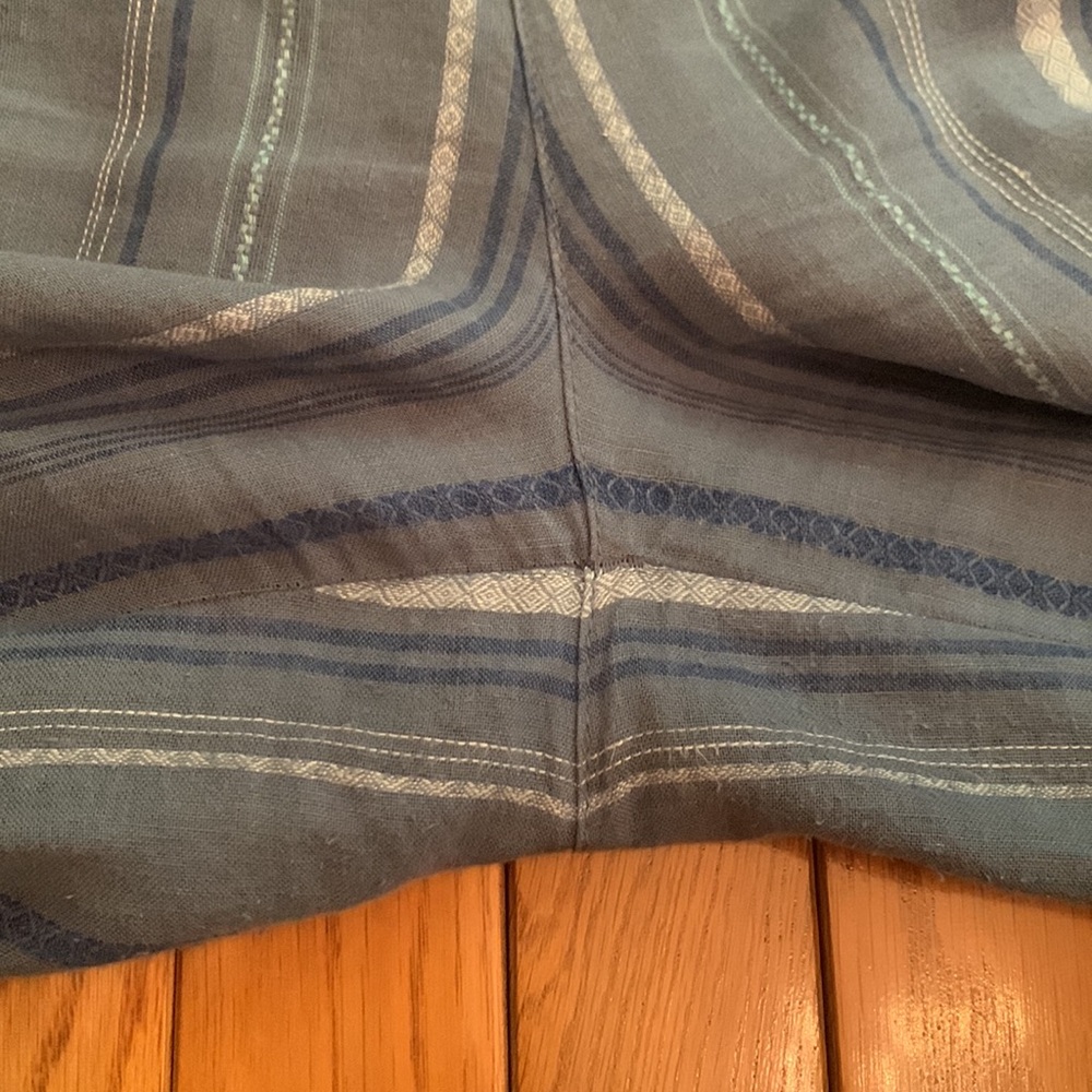 Anthropologie Blue Striped Cropped Pants - Picture 11 of 15